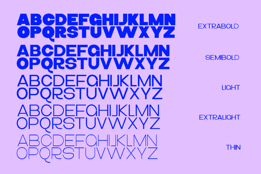 Multilingual support preview of Crog Font in different languages.