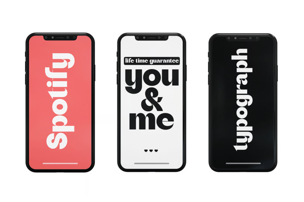 Poster design using Ghain bold sans serif typography.