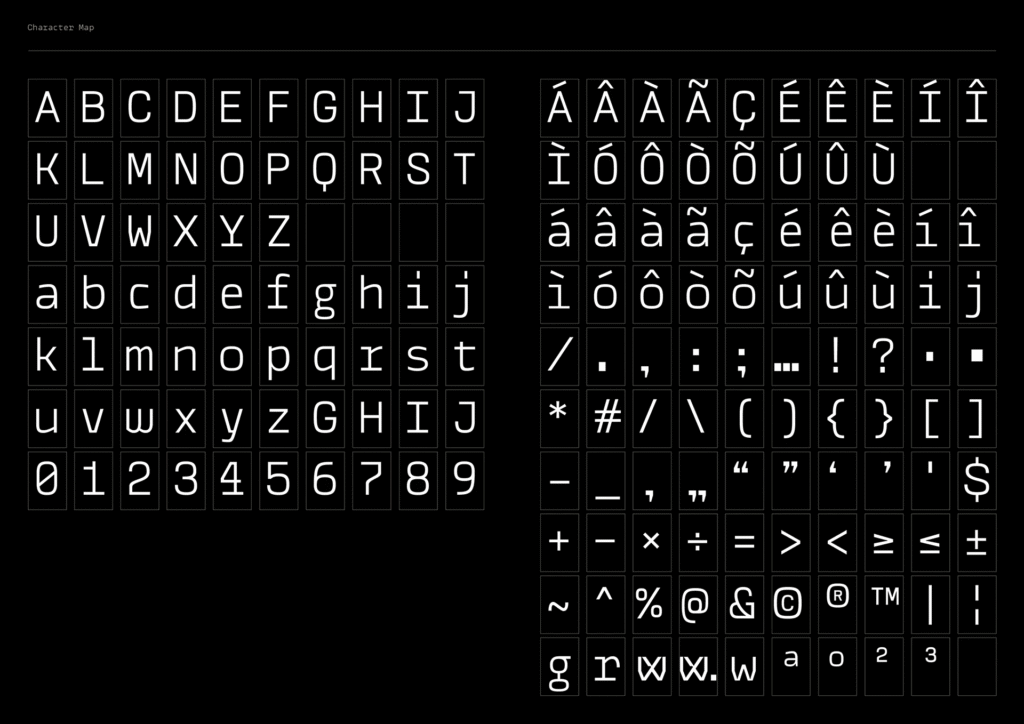 Creative use of Wixx Telecom typeface in digital interface.