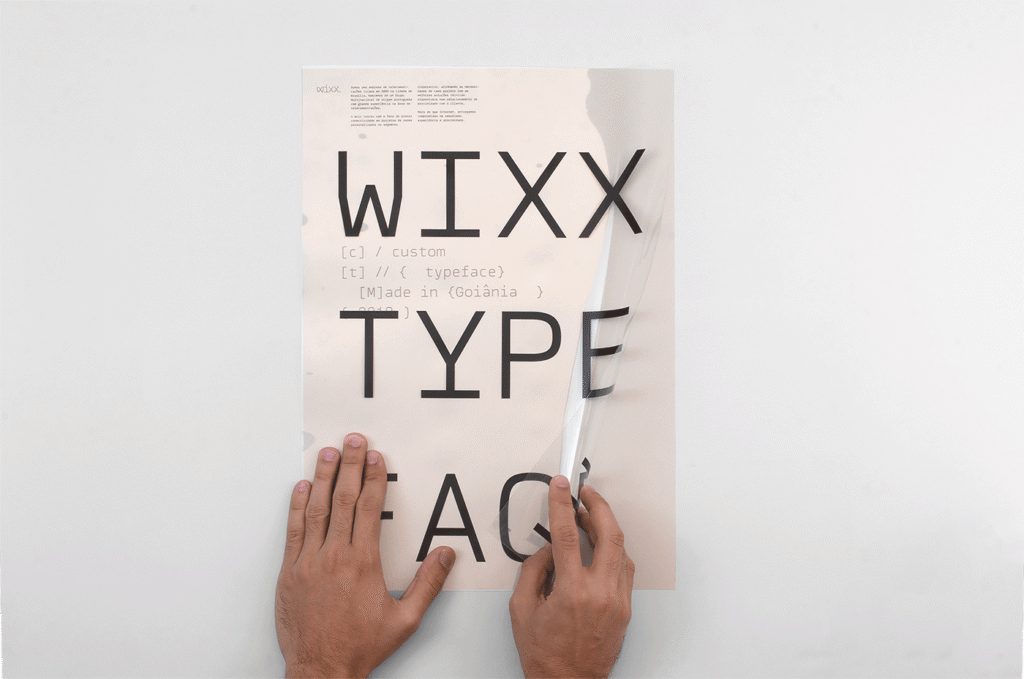 Custom typeface for Wixx Telecom designed by BR/BAUEN, showcasing modern geometric letterforms.