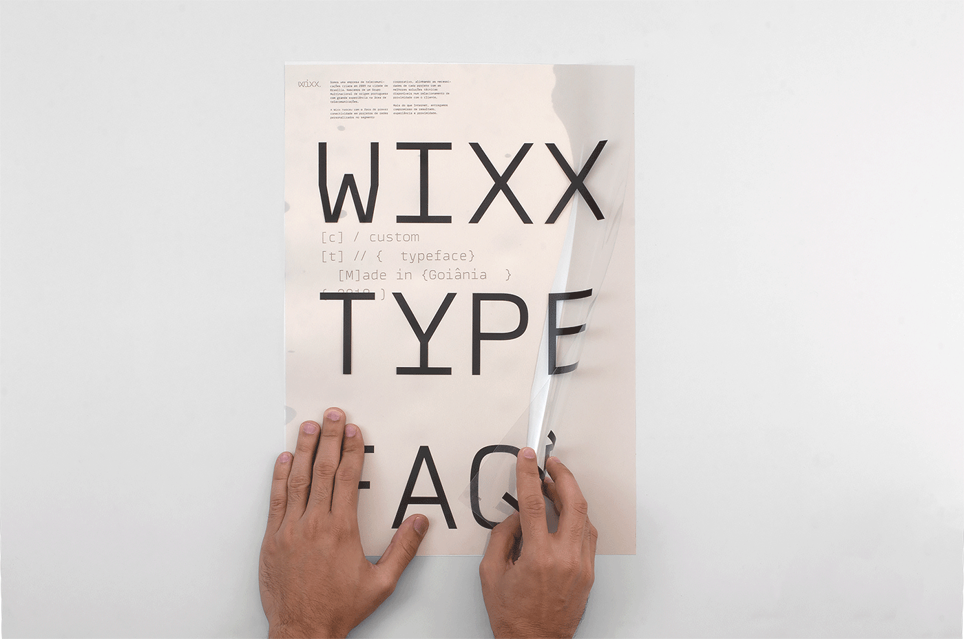 Custom typeface for Wixx Telecom designed by BR/BAUEN, showcasing modern geometric letterforms.