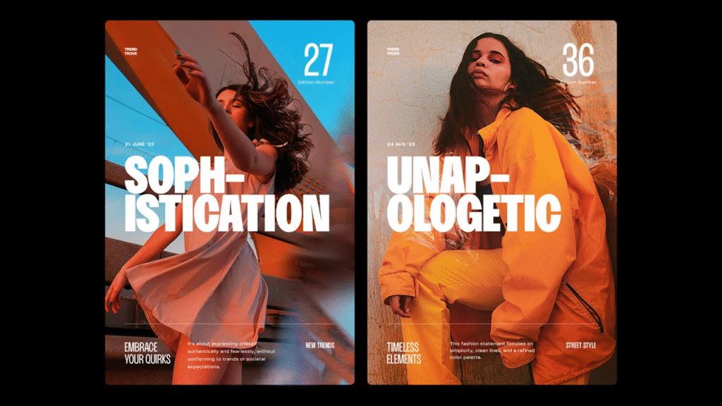 Close-up of Bueno’s distinctive condensed letterforms.
