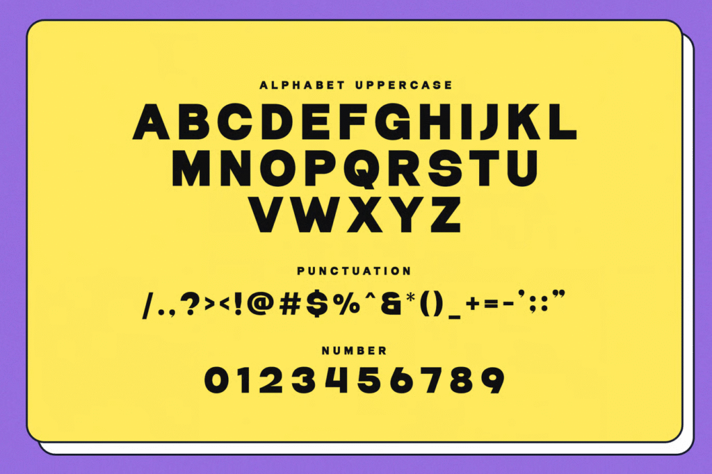 Typography preview of Salker font used in logo and packaging