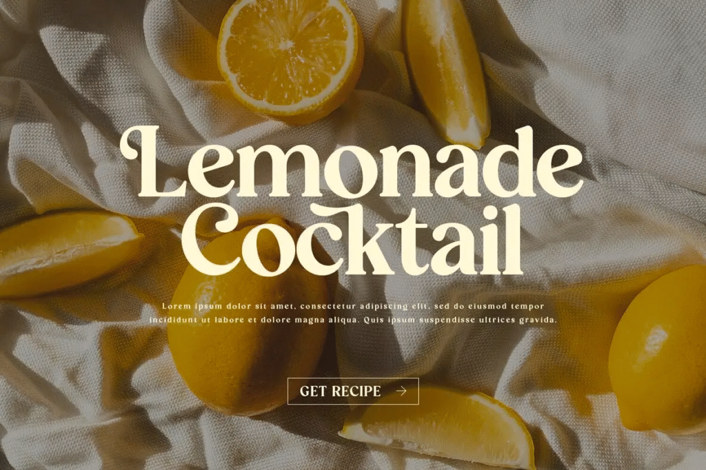 Playful and nostalgic font design sample.