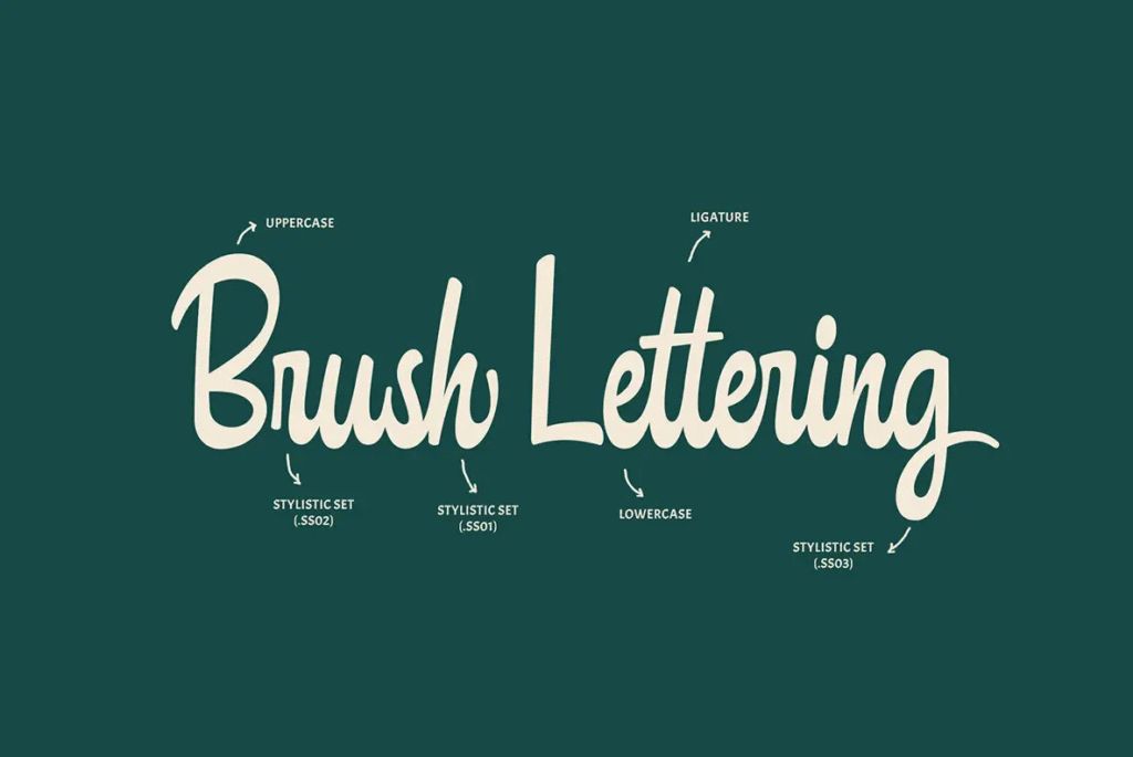 Branding mockup featuring ED Caderette script font.