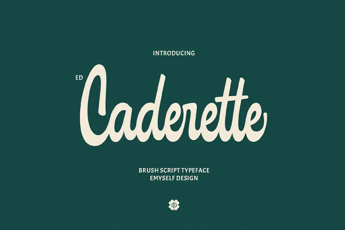ED Caderette casual script font with marker-style strokes and smooth ligatures.