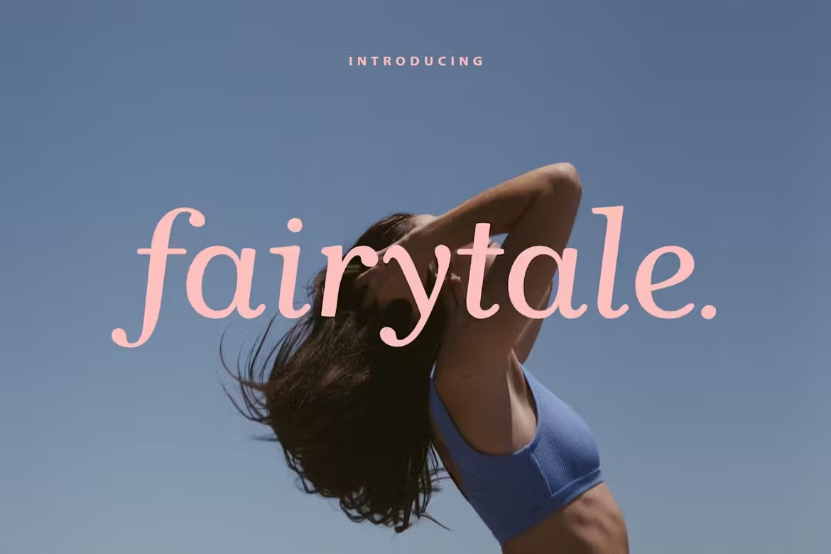 Fairytale font displaying soft, rounded, and elegant letterforms with a friendly, whimsical style.