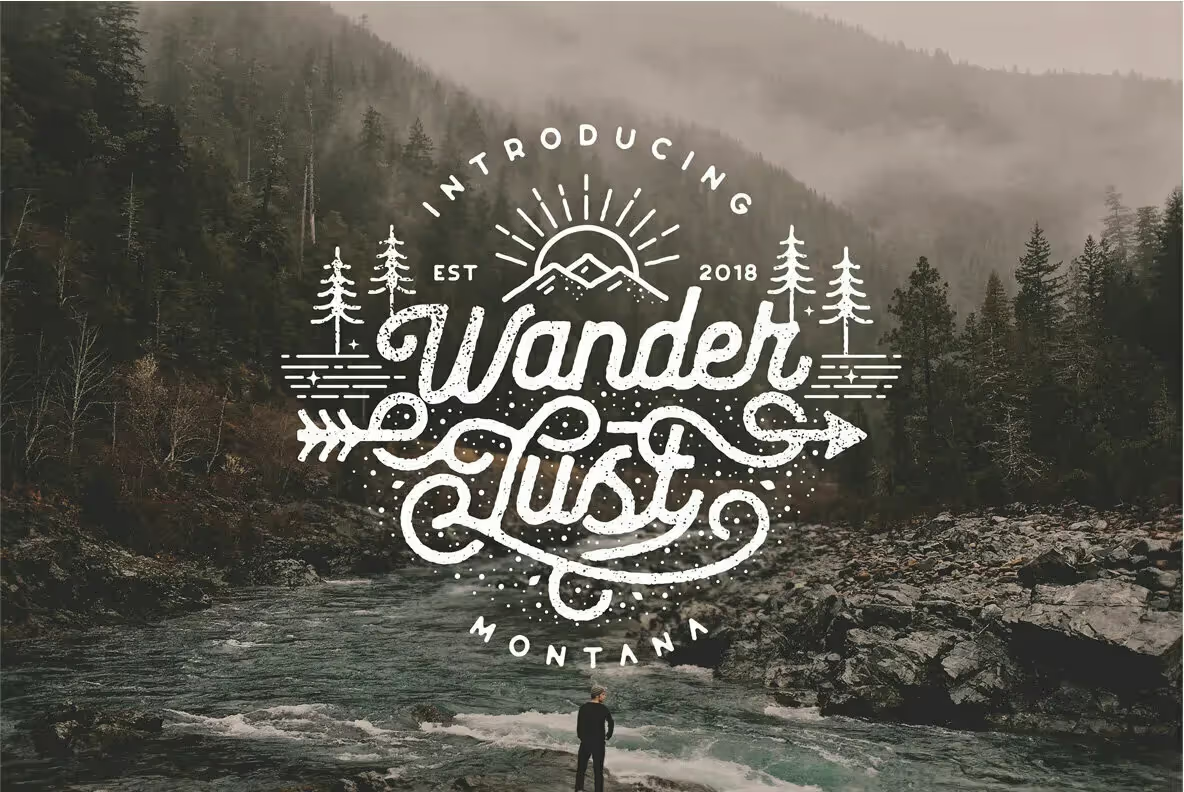 Riverfall Semi Rounded Textured font showcasing rounded and textured letterforms in a vintage style.
