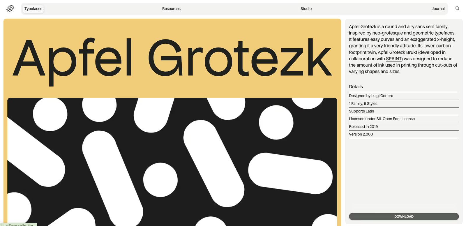 Apfel Grotezk font family with round and airy sans serif letterforms.