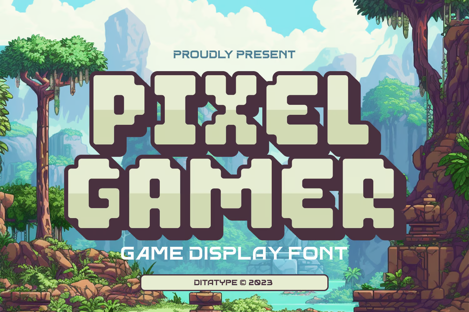 Pixel Gamer font showcasing retro-inspired pixel typography.