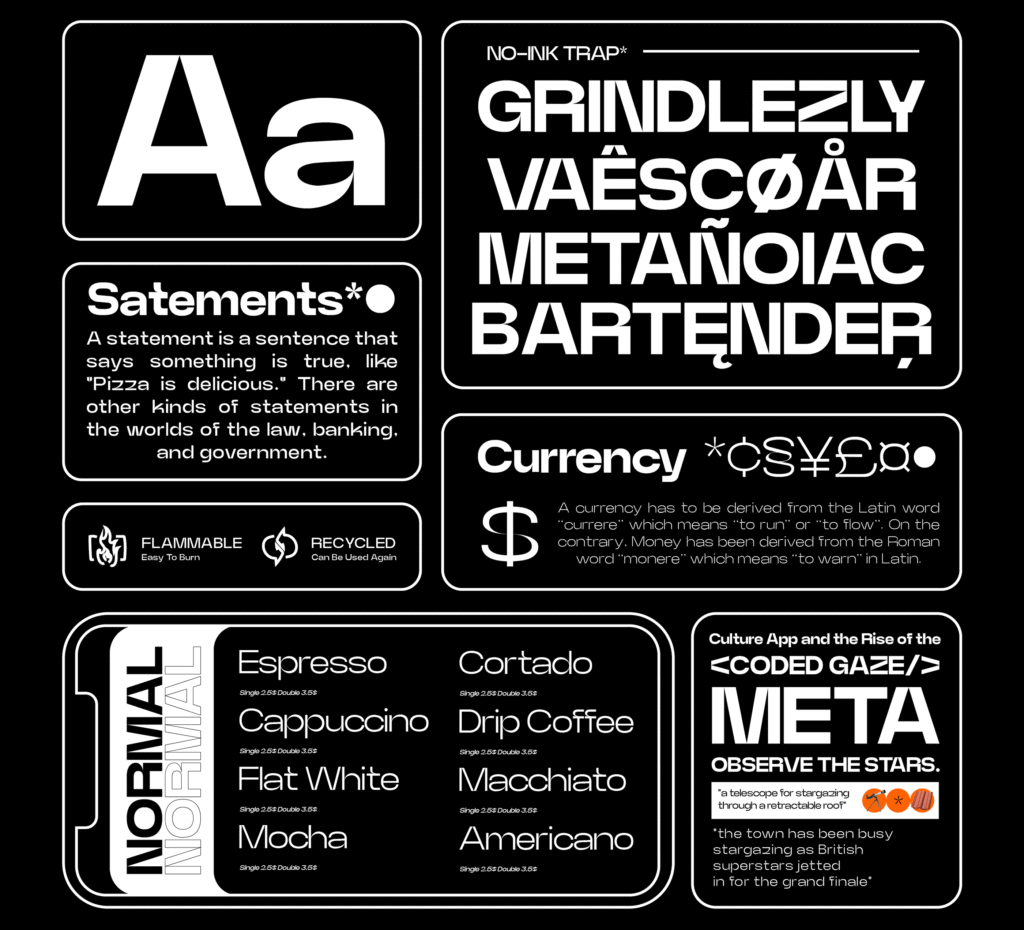 Neue Power font family weight variations from light to ultra bold.