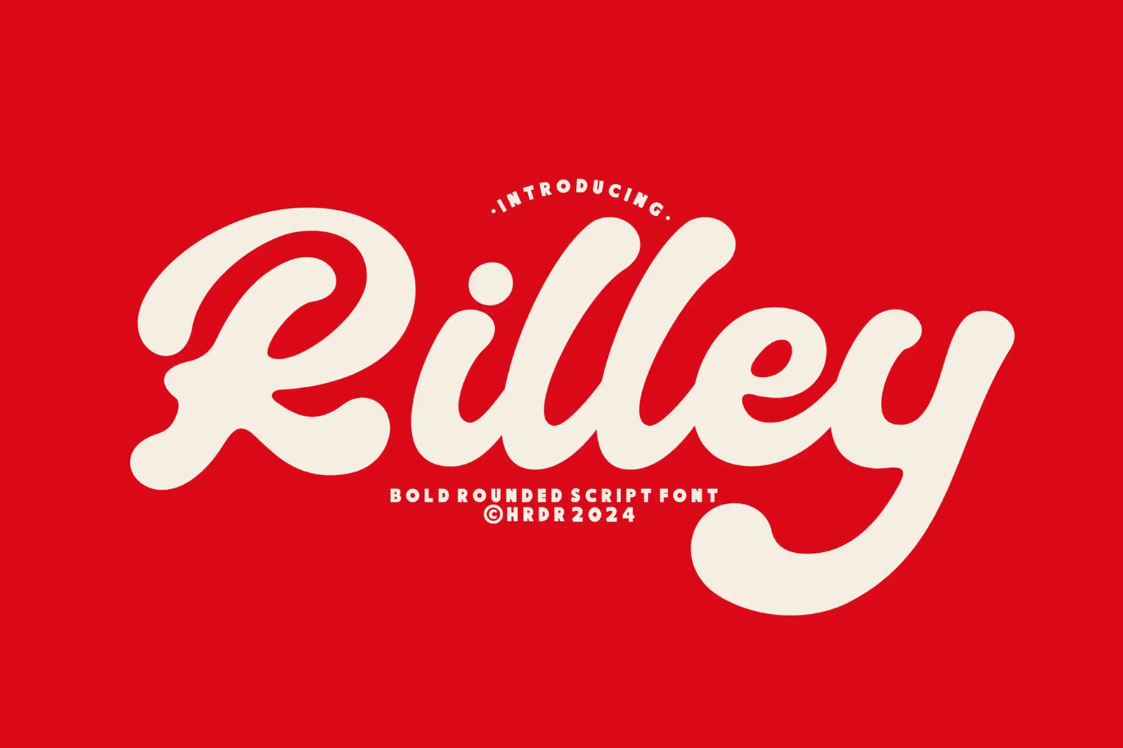 Rilley Font – bold rounded script for playful designs