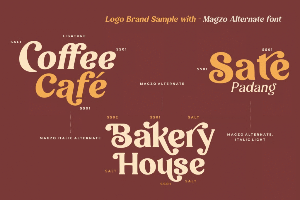 Magzo versatile serif lettering for cosmetic and beauty branding