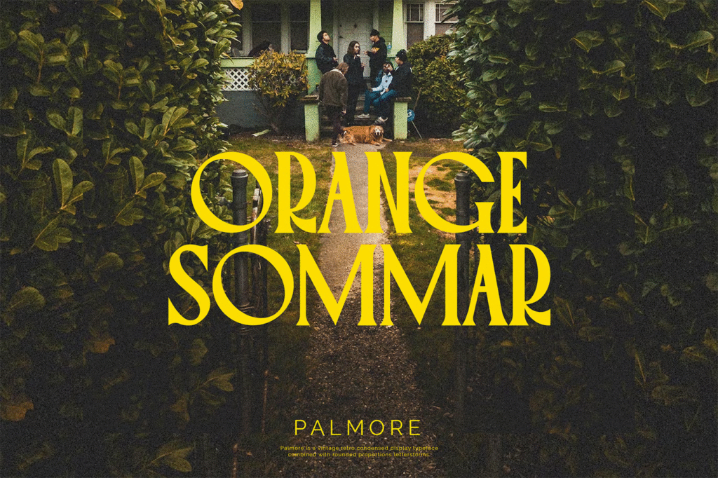 Palmore Font – retro display typeface with unique rhythm and strong style