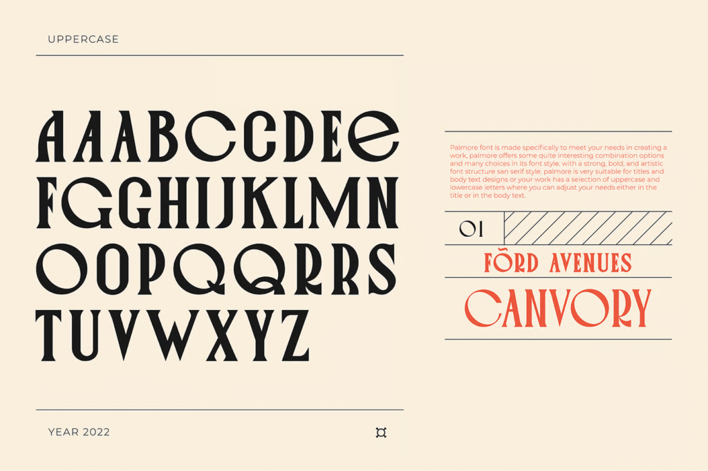 Palmore Font – bold condensed lettering perfect for classic headline design